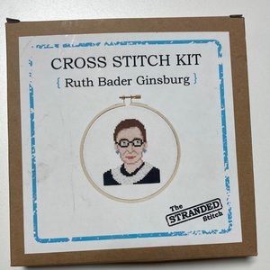 RBG cross stitch kit ruth bader Ginsburg